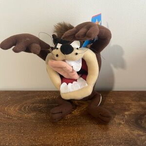 Looney Tunes Tasmanian Devil (Taz) plush toy.